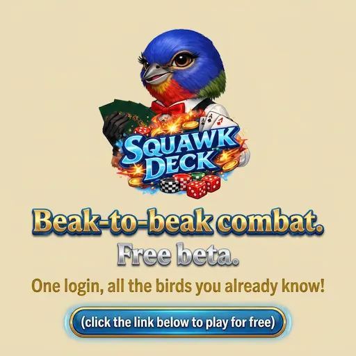 Squawk Deck — beak-to-beak card combat, free beta